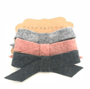 Merino Wool Wrap Bow Trio