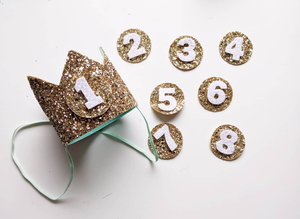 Glitter Crown Numbers